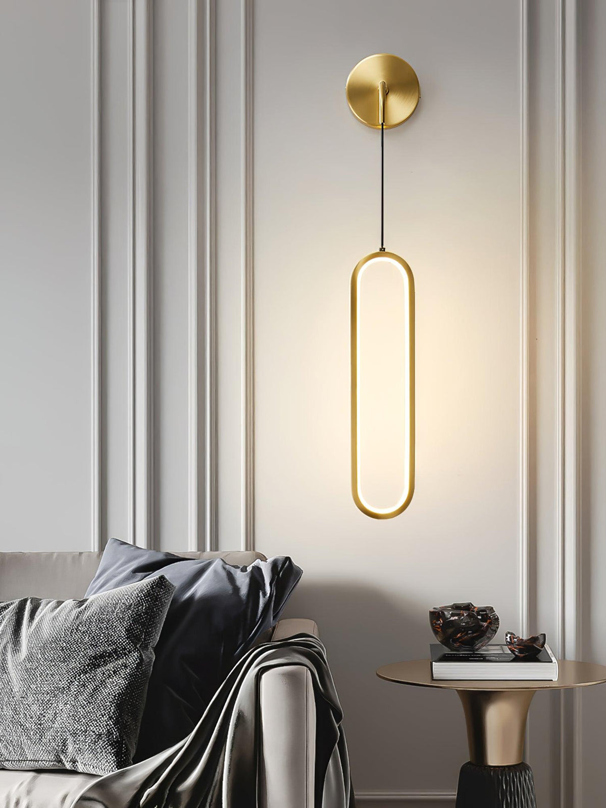Candeeiro de parede LED em latão Solisenne Aven
