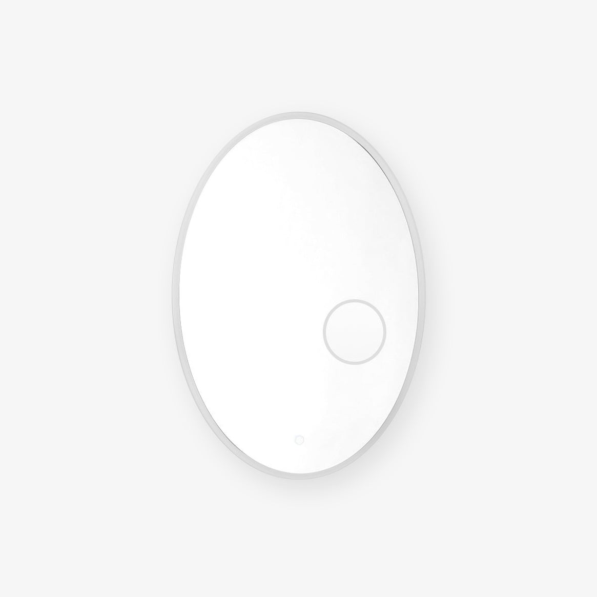 Ovariel oval vägglampa med plastspegel