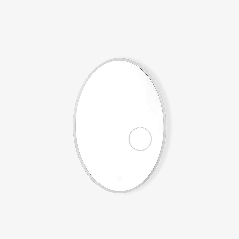 Ovariel oval vägglampa med plastspegel