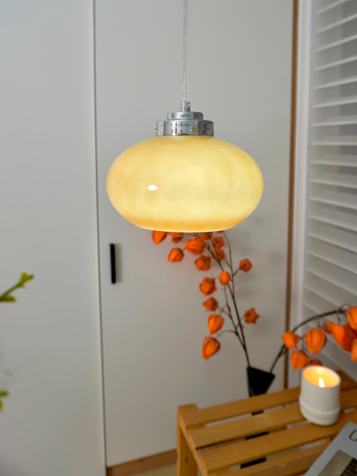 Tavira retro-pendellampe i glas