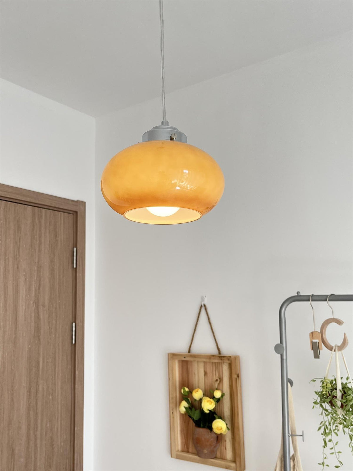Tavira retro-pendellampe i glas