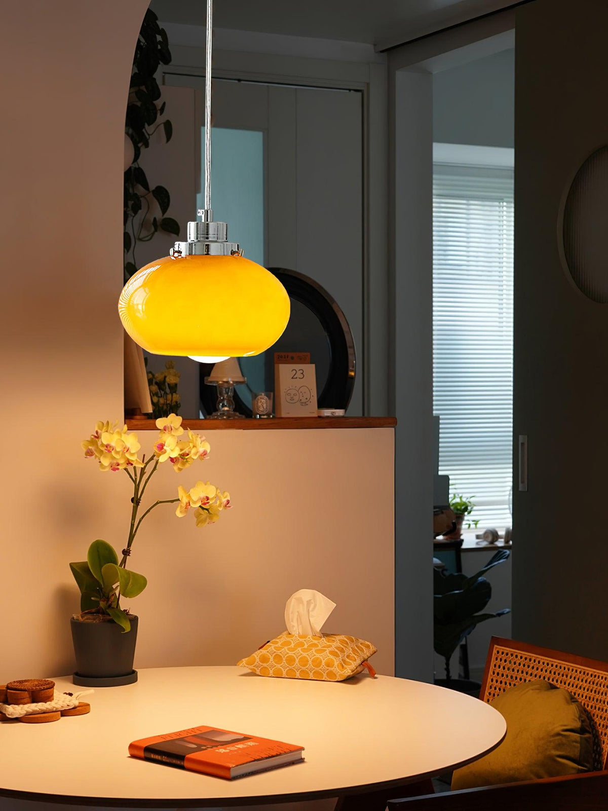 Tavira retro-pendellampe i glas