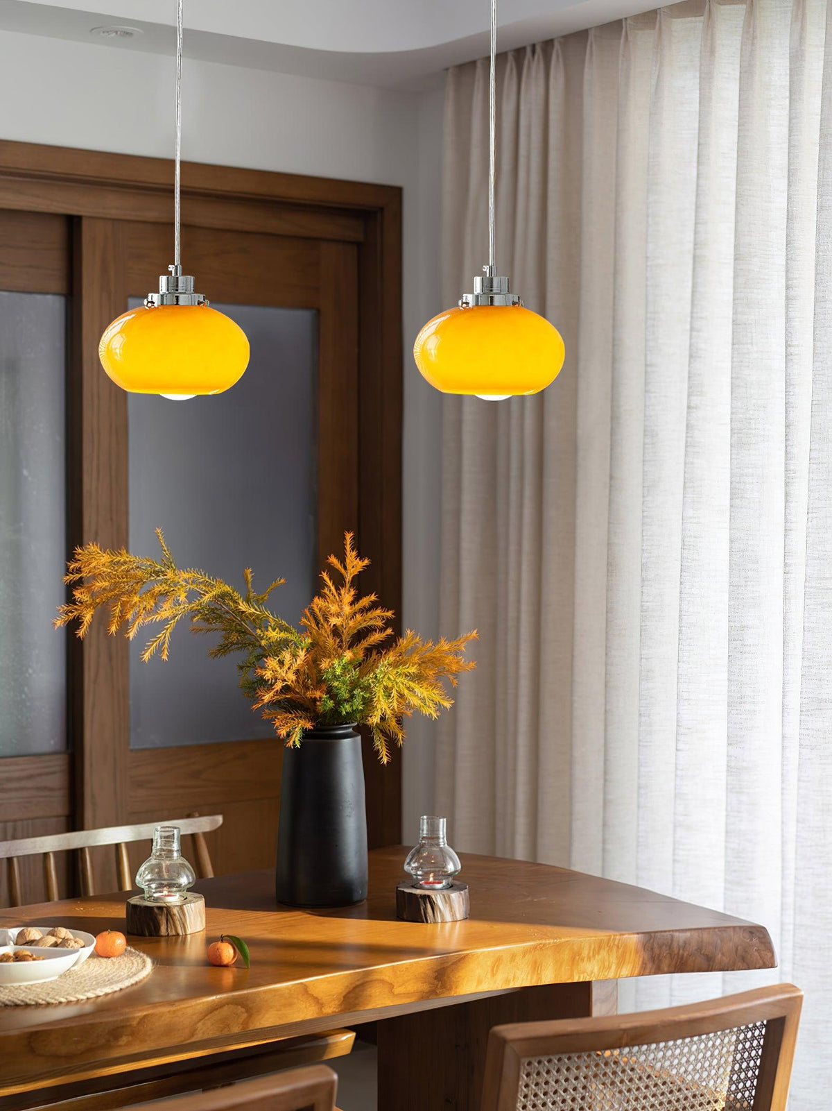 Tavira retro-pendellampe i glas