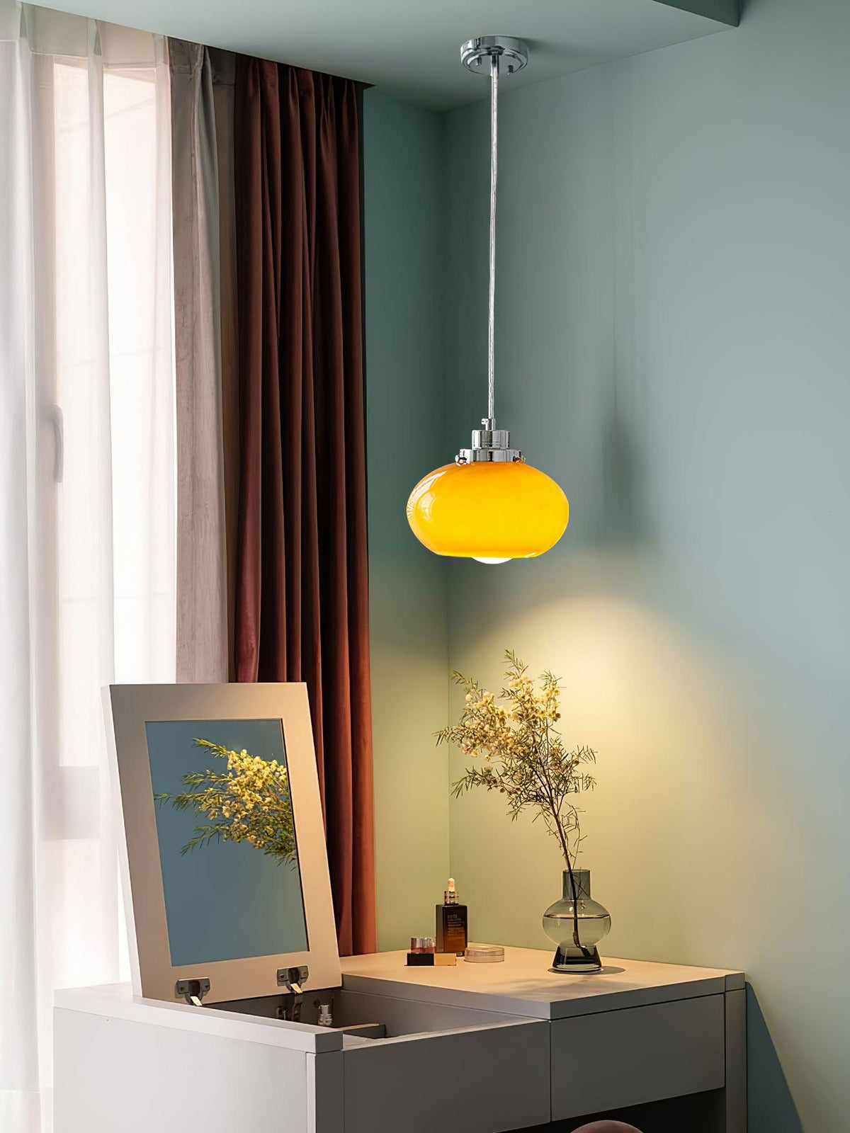 Tavira retro-pendellampe i glas