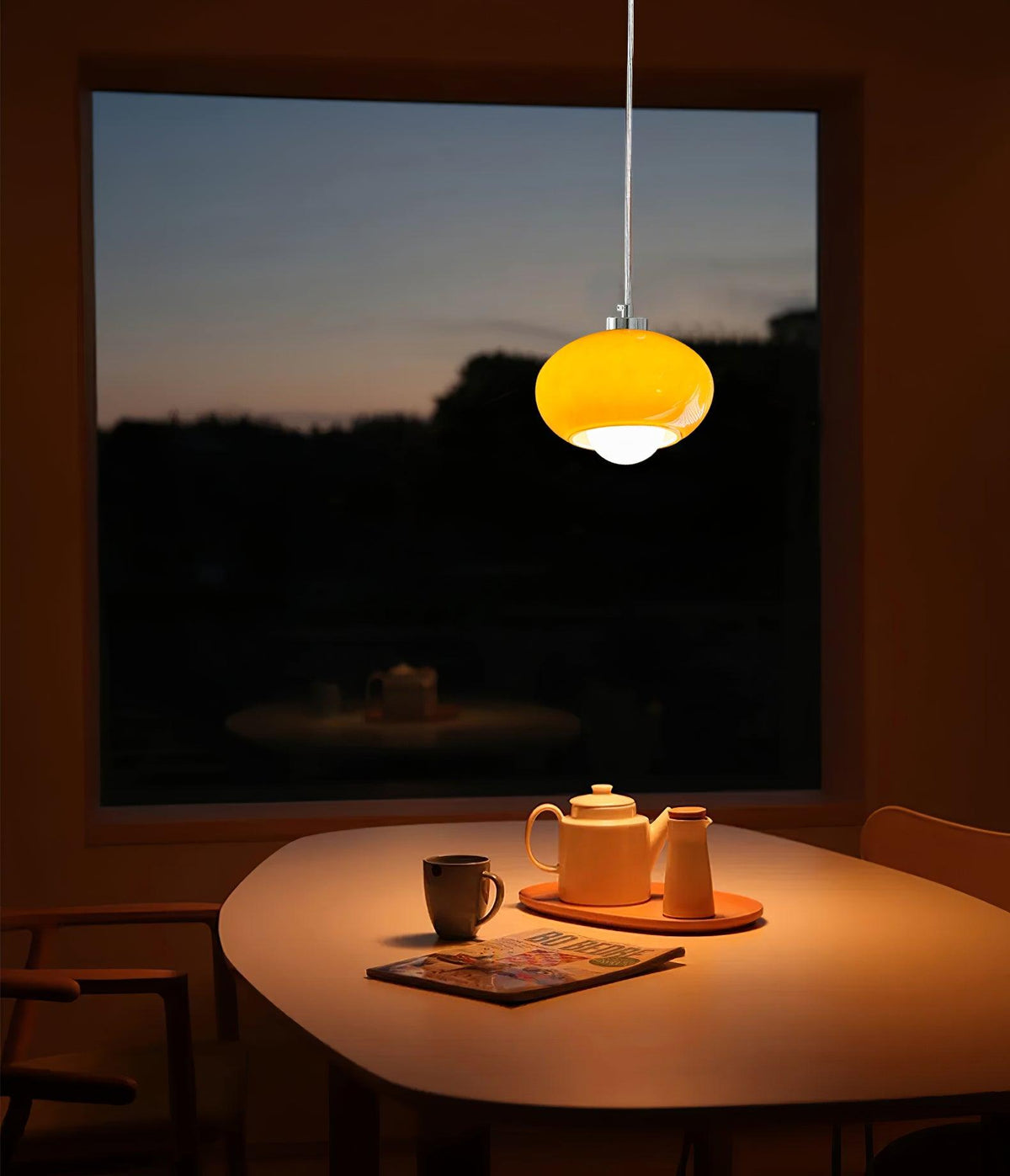 Tavira retro-pendellampe i glas