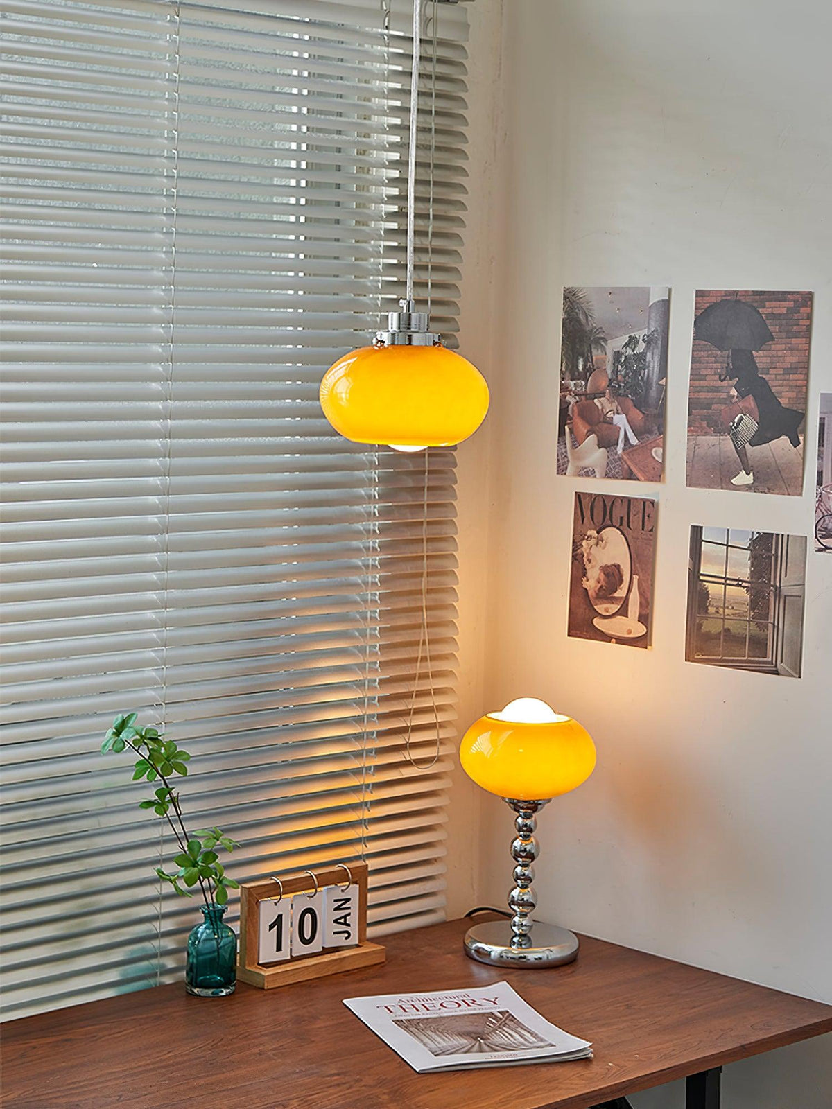 Tavira retro-pendellampe i glas