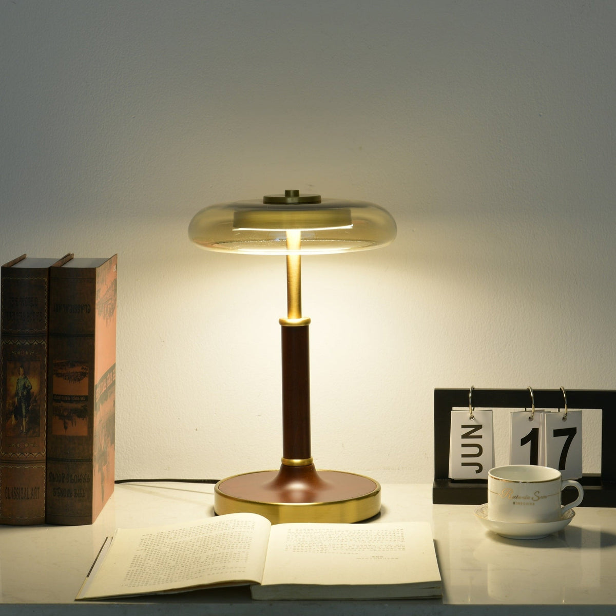 Layla vintagebordlampe i glas