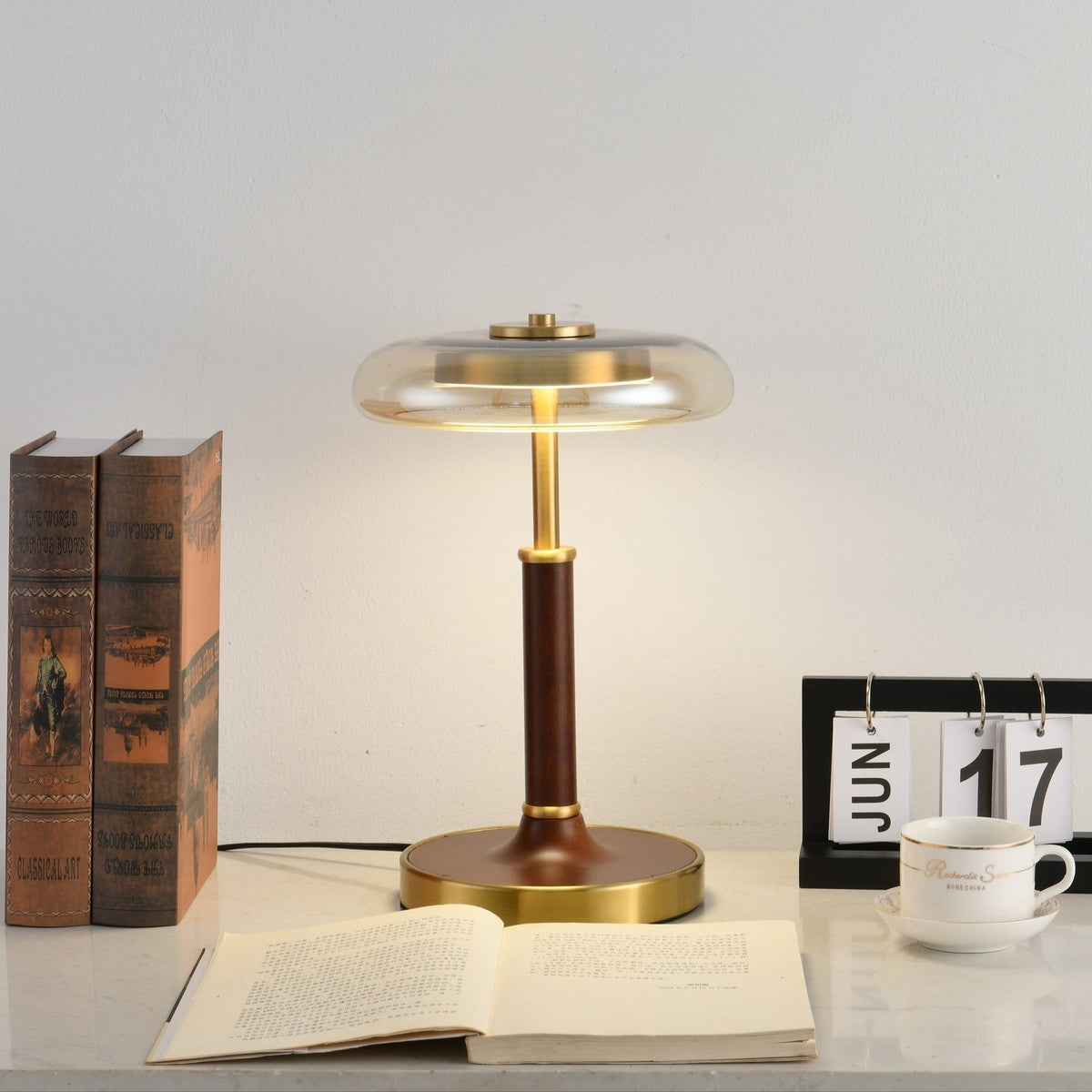 Layla vintagebordslampa i glas