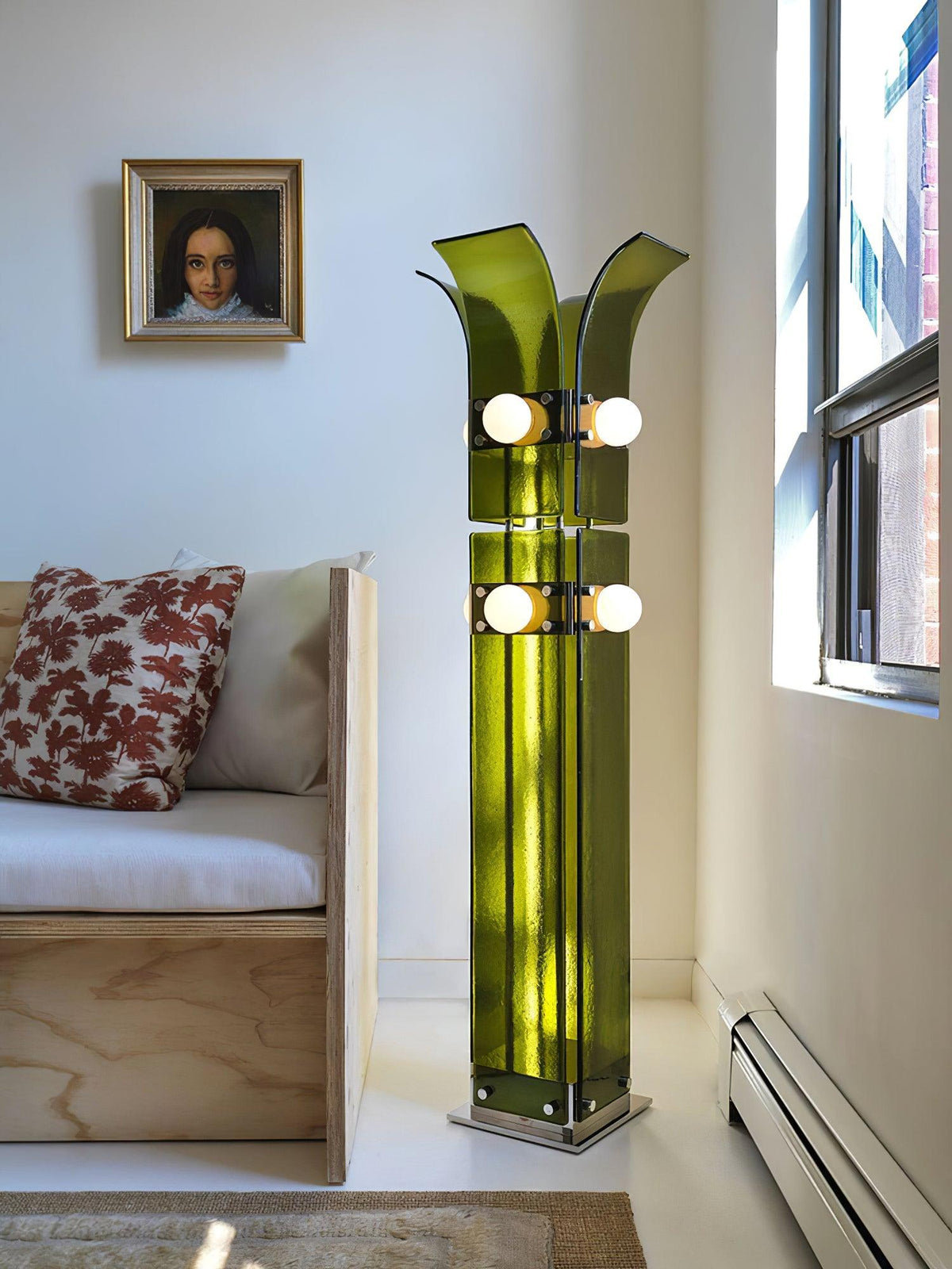 Candeeiro de pé Niranaine em acrílico art déco
