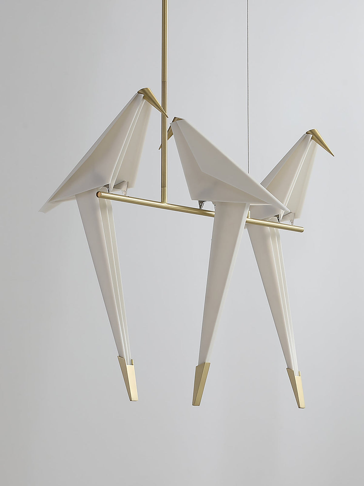 Candeeiro de teto LED escultural com pássaro grou de papel Lunuian