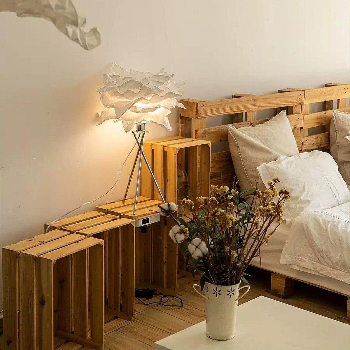 peony modern bordslampa i papper