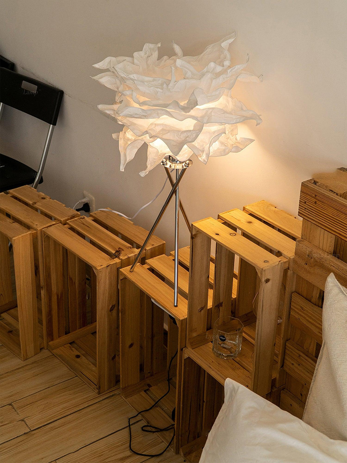 peony modern bordslampa i papper