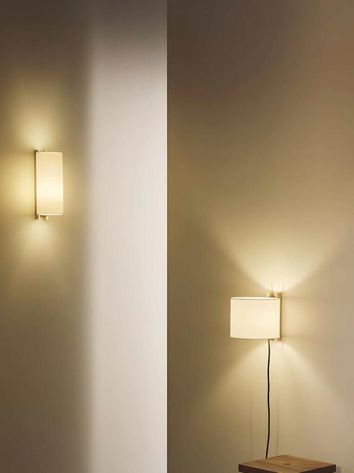 Candeeiro de parede minimalista em tecido Mirarenne