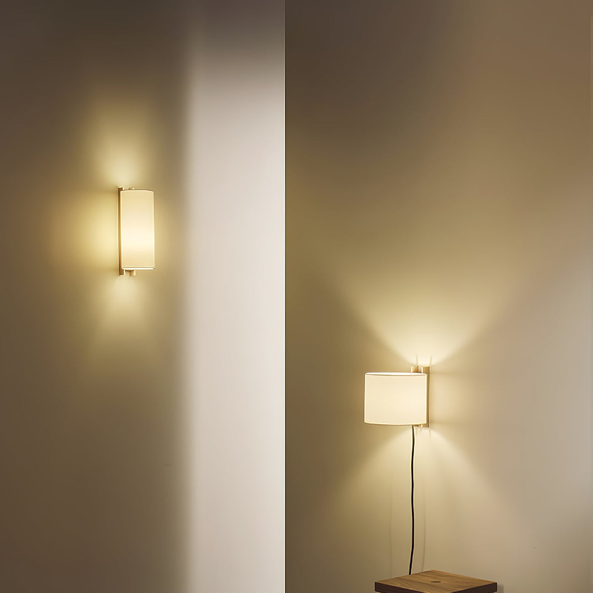 Candeeiro de parede minimalista em tecido Mirarenne