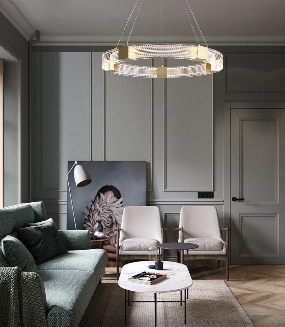 Eurdora moderne minimalistisk ringformet LED-lysekrone