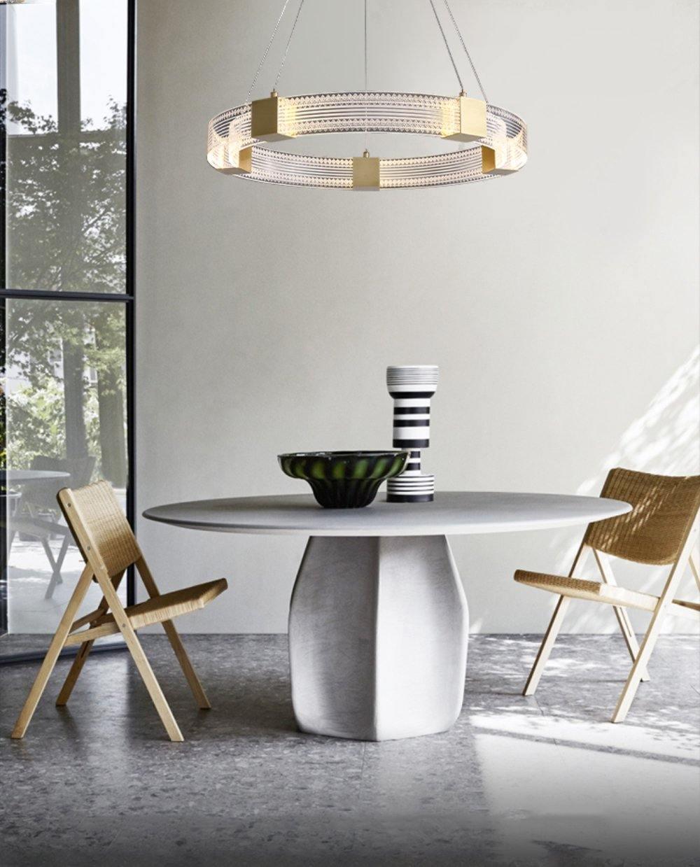 Eurdora moderni minimalistinen rengas-LED-kattokruunu