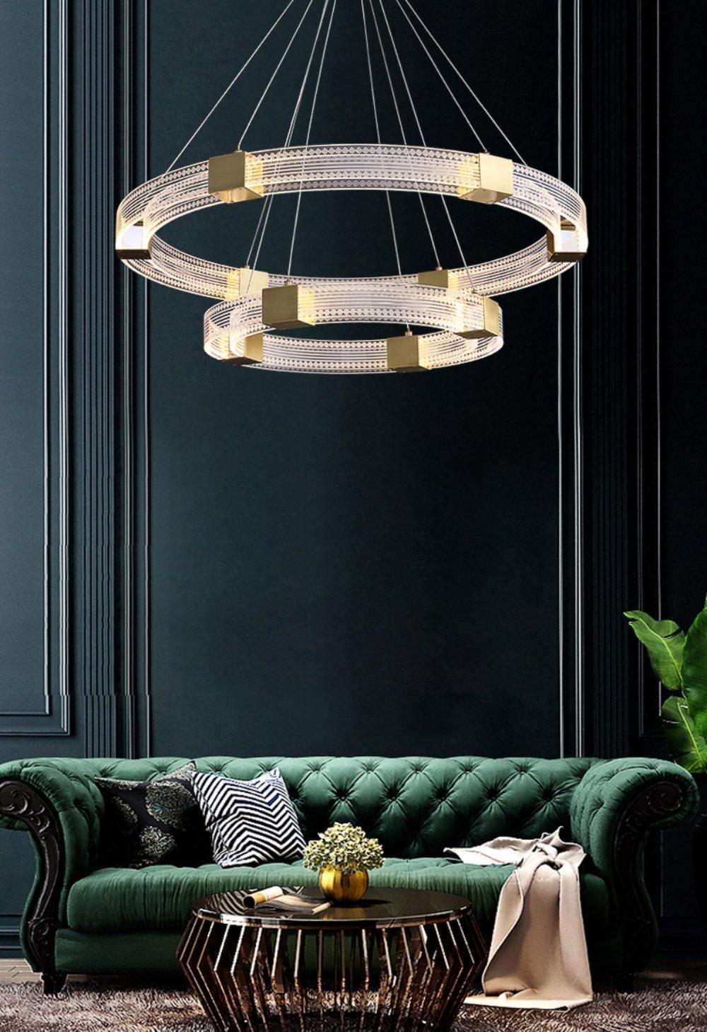 Eurdora moderne minimalistisk ringformet LED-lysekrone