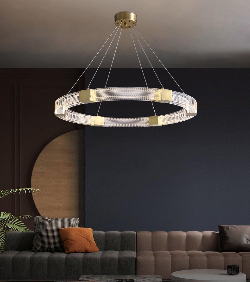 Eurdora moderne minimalistisk ringformet LED-lysekrone