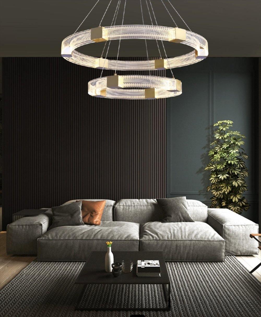 Eurdora moderni minimalistinen rengas-LED-kattokruunu
