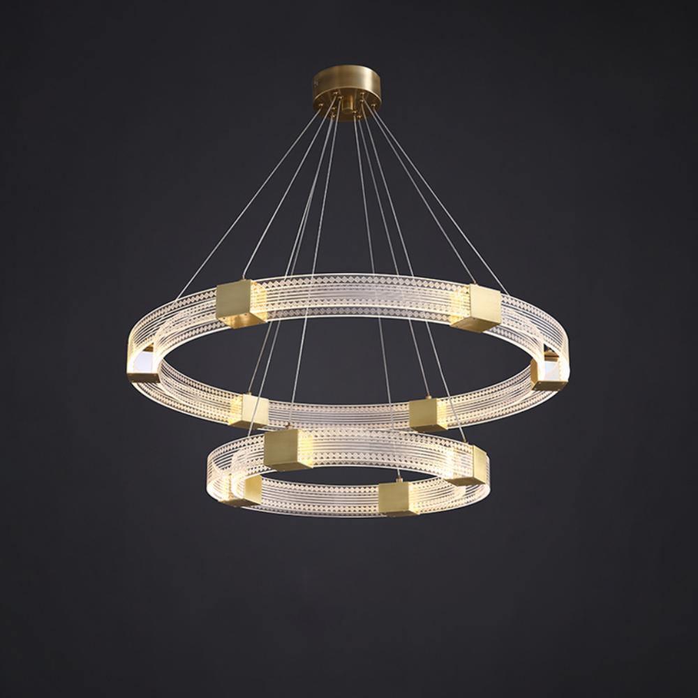 Eurdora modern minimalistisk ringformad LED-ljuskrona