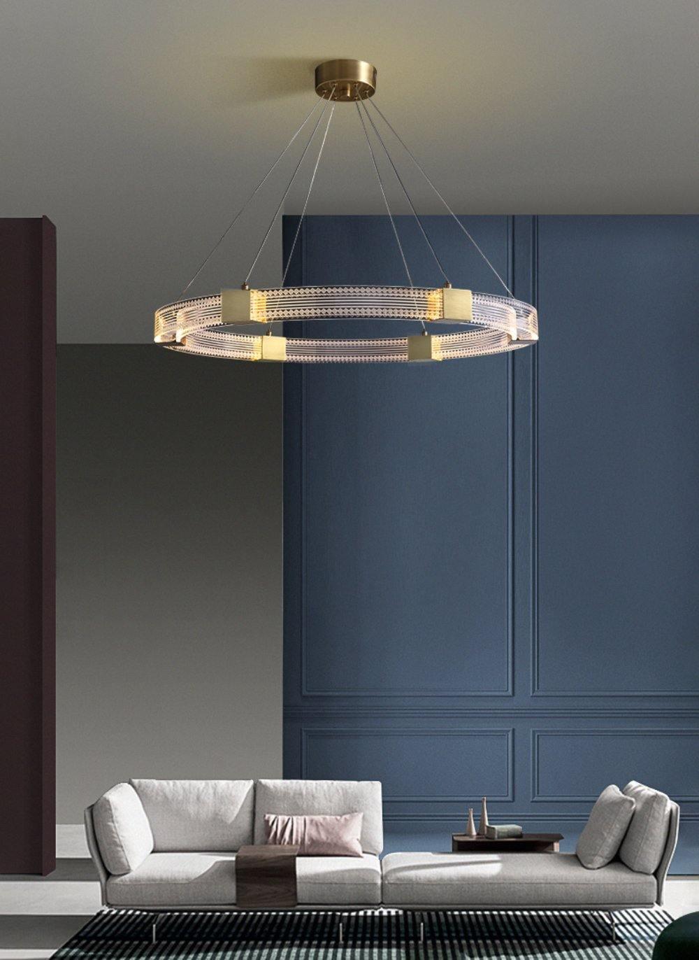 Eurdora moderne minimalistisk ringformet LED-lysekrone
