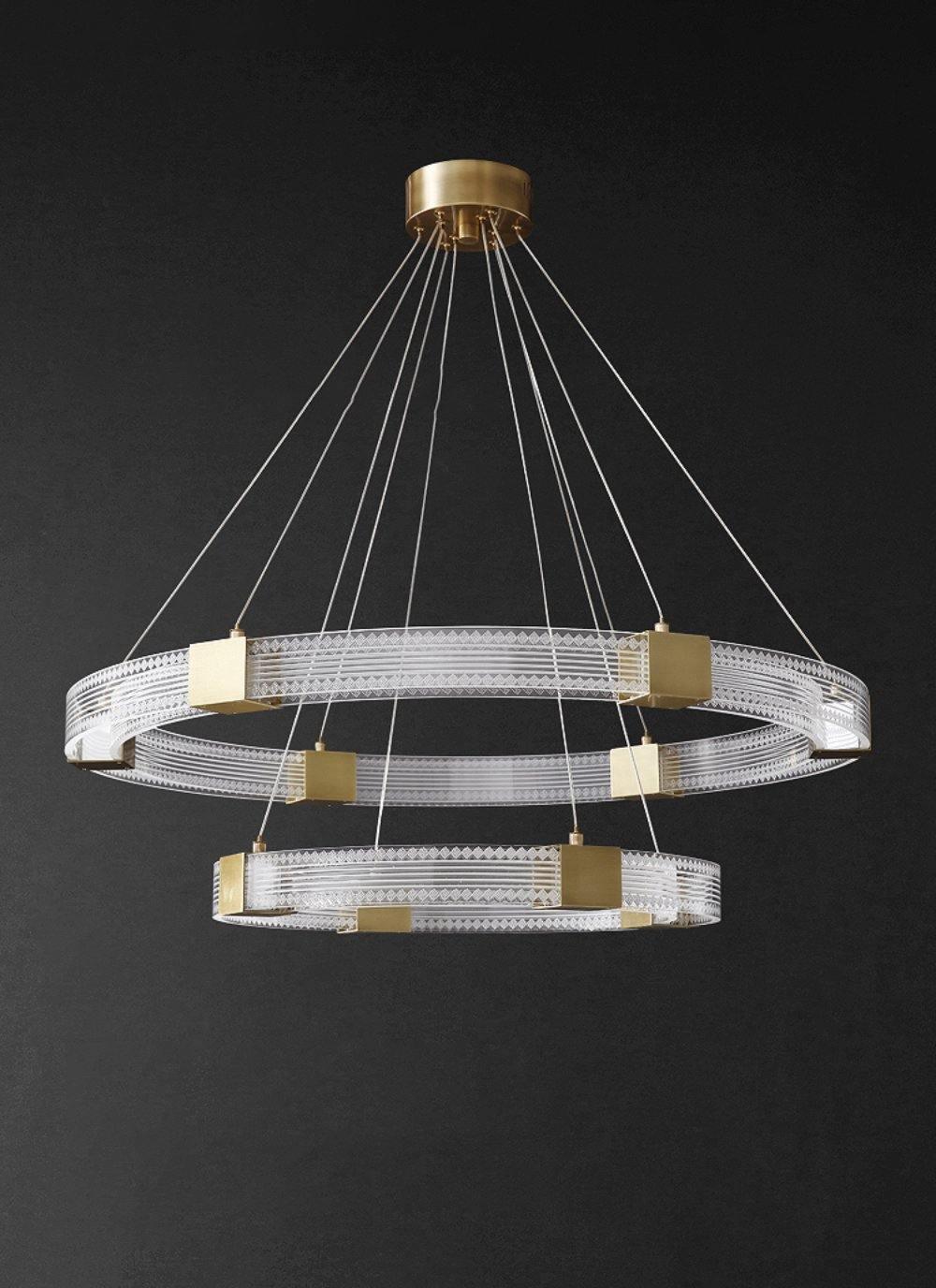 Eurdora moderne minimalistisk ringformet LED-lysekrone