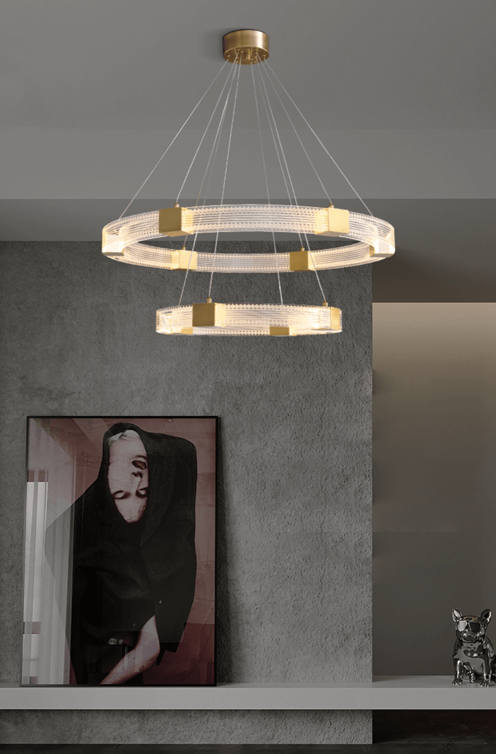 Eurdora moderne minimalistisk ringformet LED-lysekrone