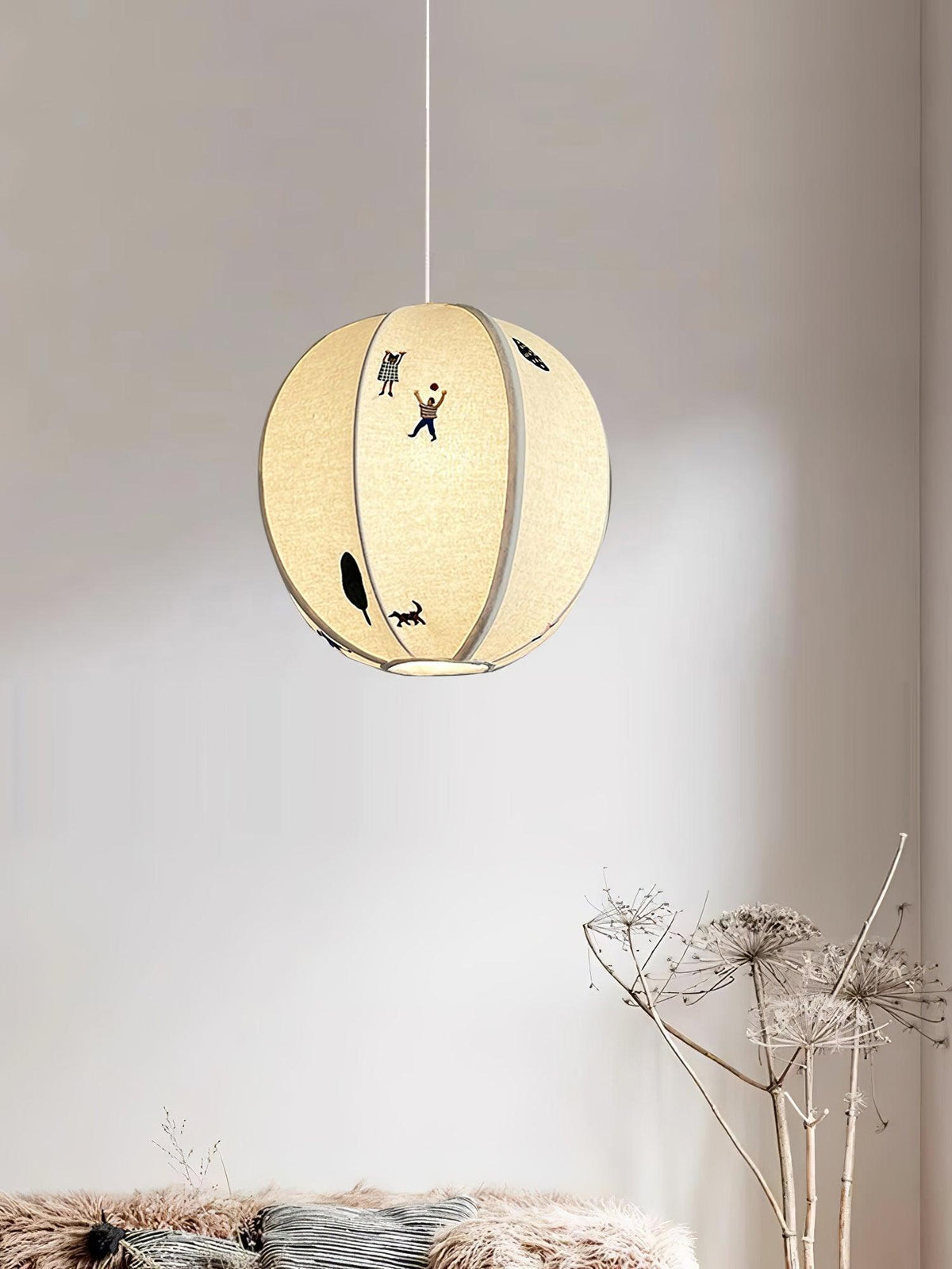 Wacell Kunstnerisk tekstilpendel i stof med swag-design