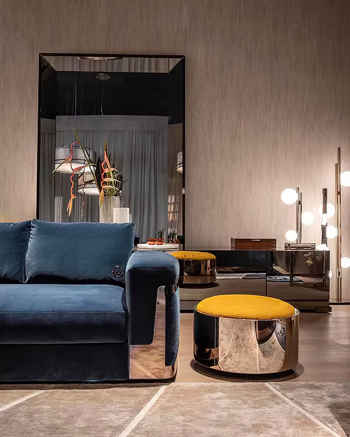 Luma moderne bordlampe i glas