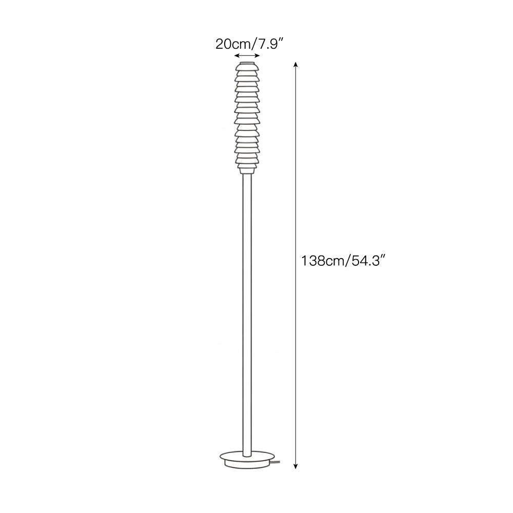 Eiroiella-gulvlampe i alabast
