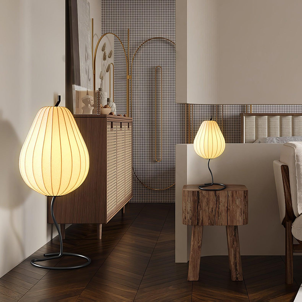 Calerielle minimalistisk pæreformet gulvlampe