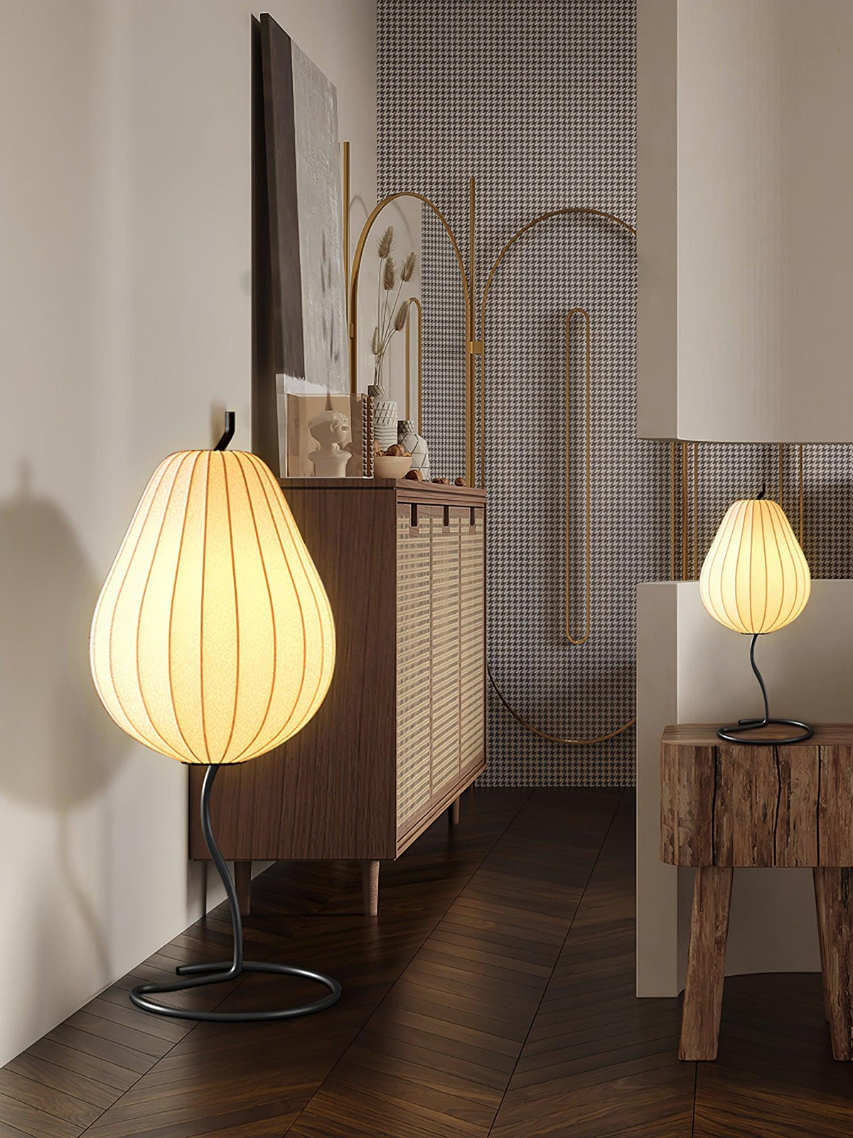 Calerielle minimalistisk pæreformet gulvlampe