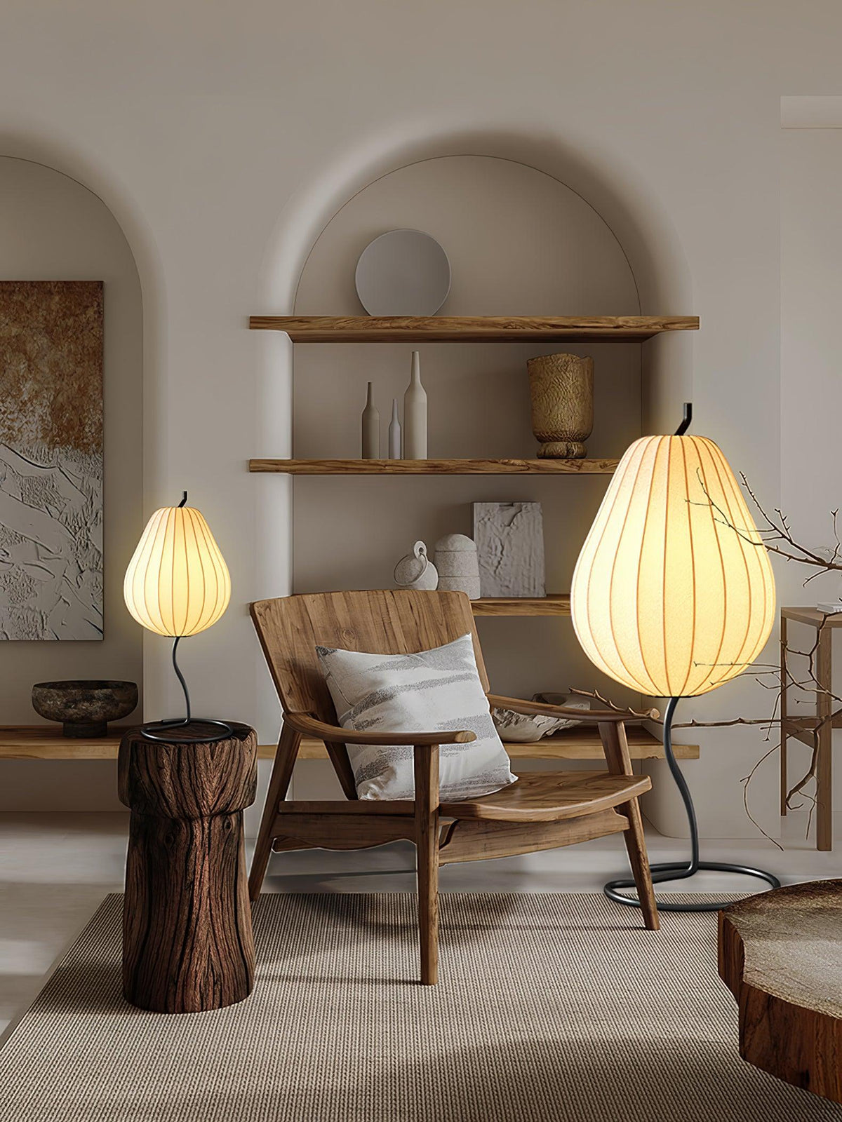 Calerielle minimalistisk pæreformet gulvlampe
