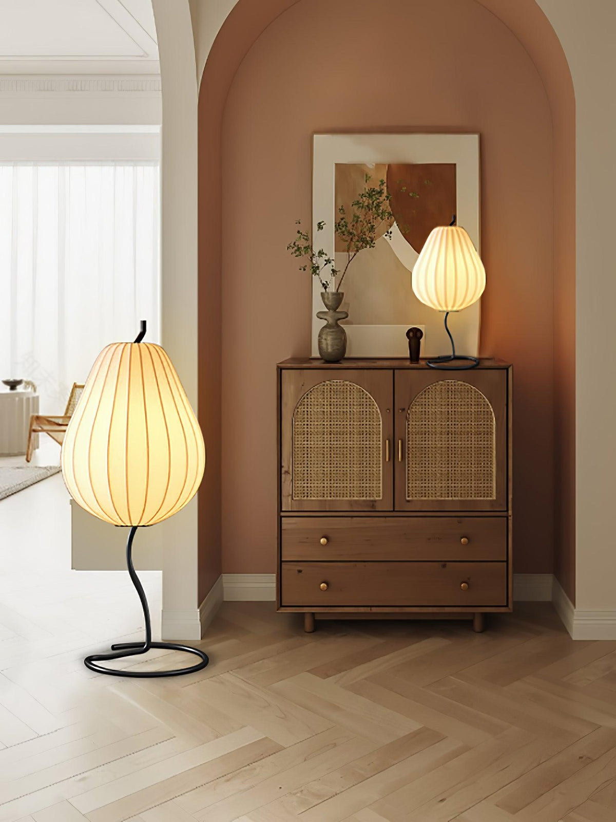 Calerielle minimalistisk pæreformet gulvlampe