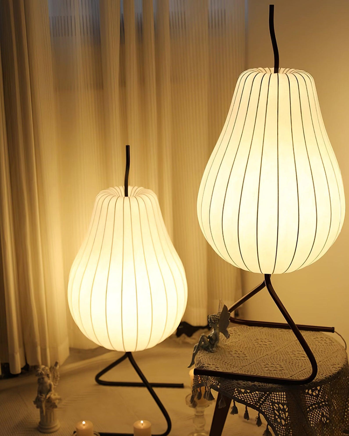 Calerielle minimalistisk pæreformet gulvlampe