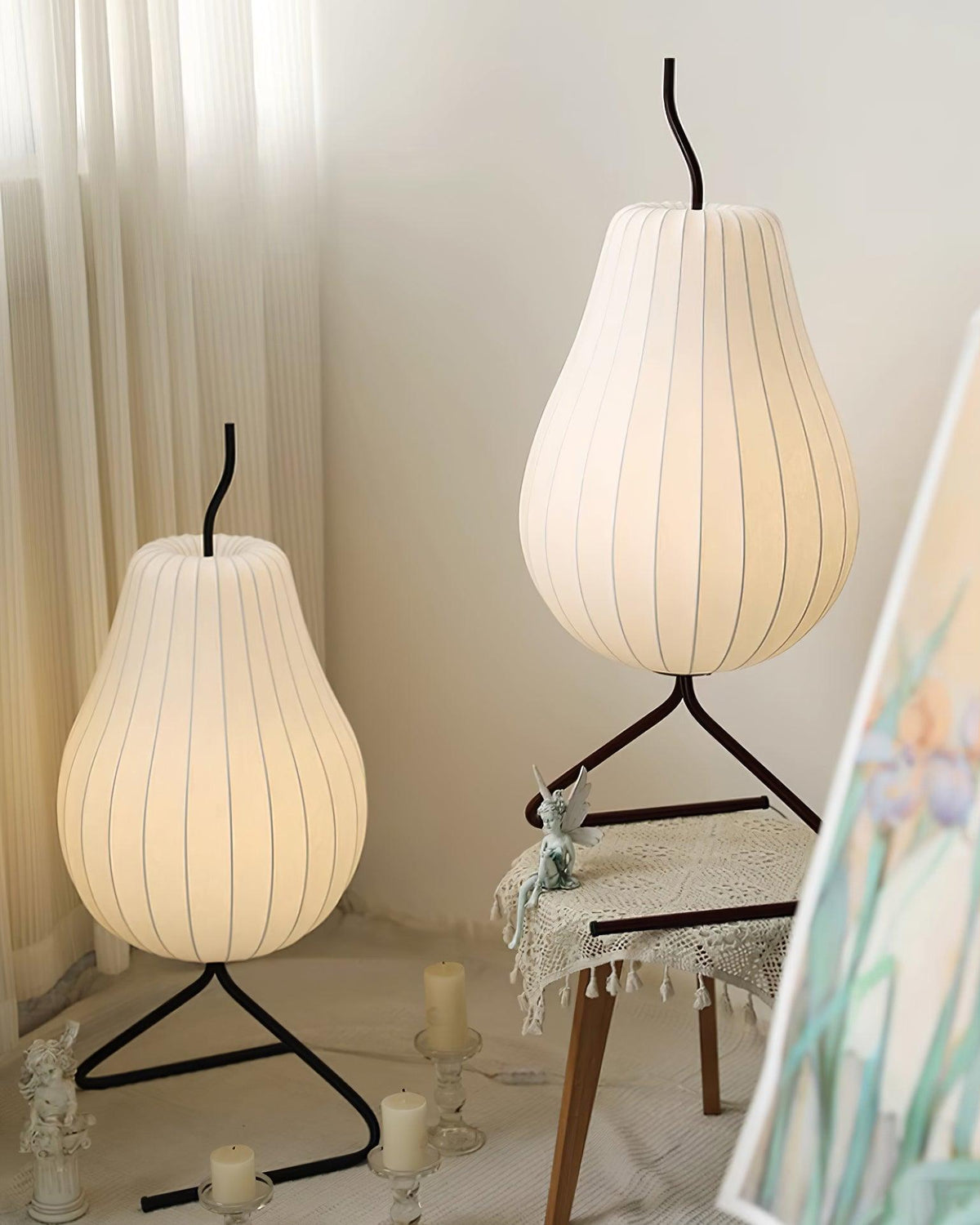 Calerielle minimalistisk pæreformet gulvlampe