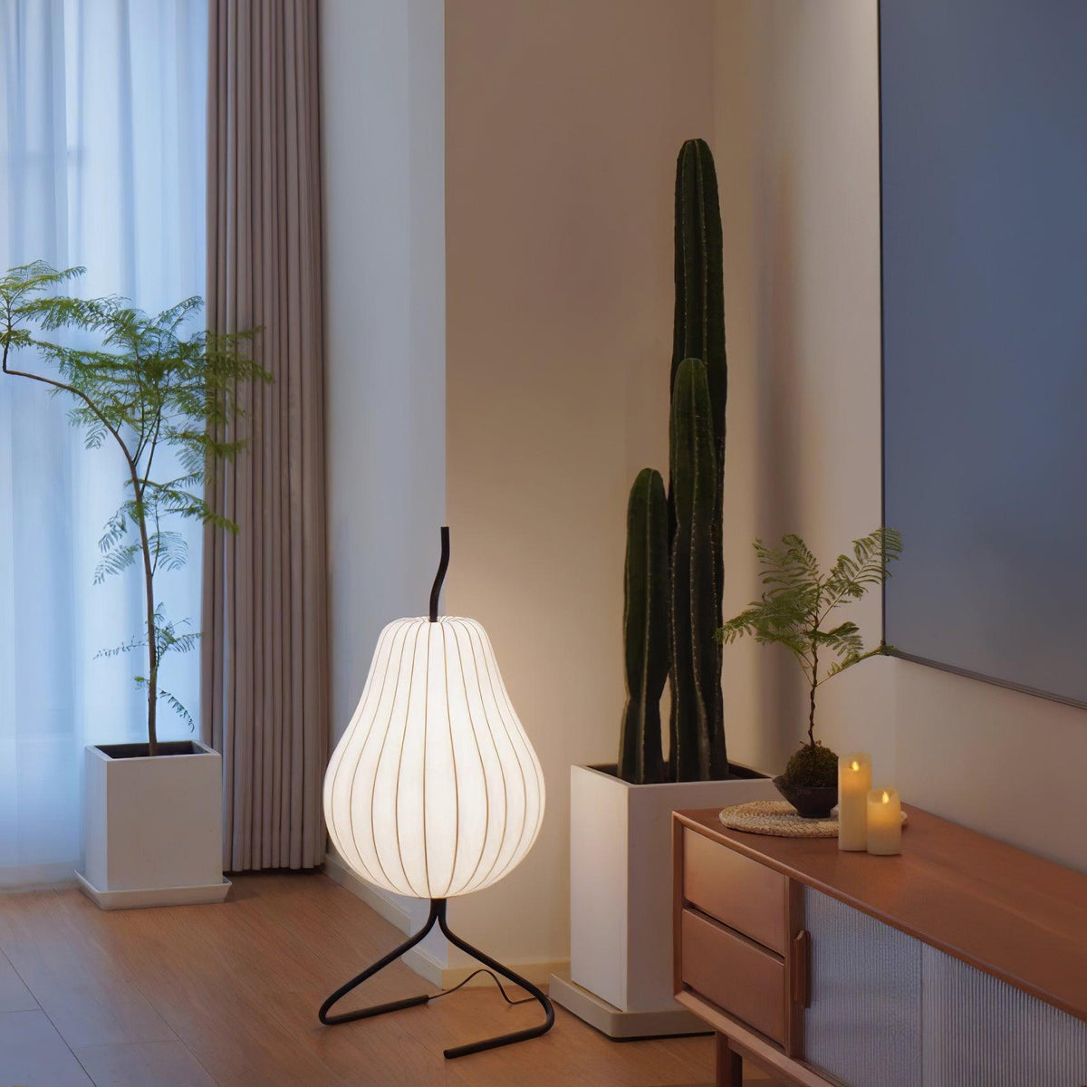 Calerielle minimalistisk pæreformet gulvlampe