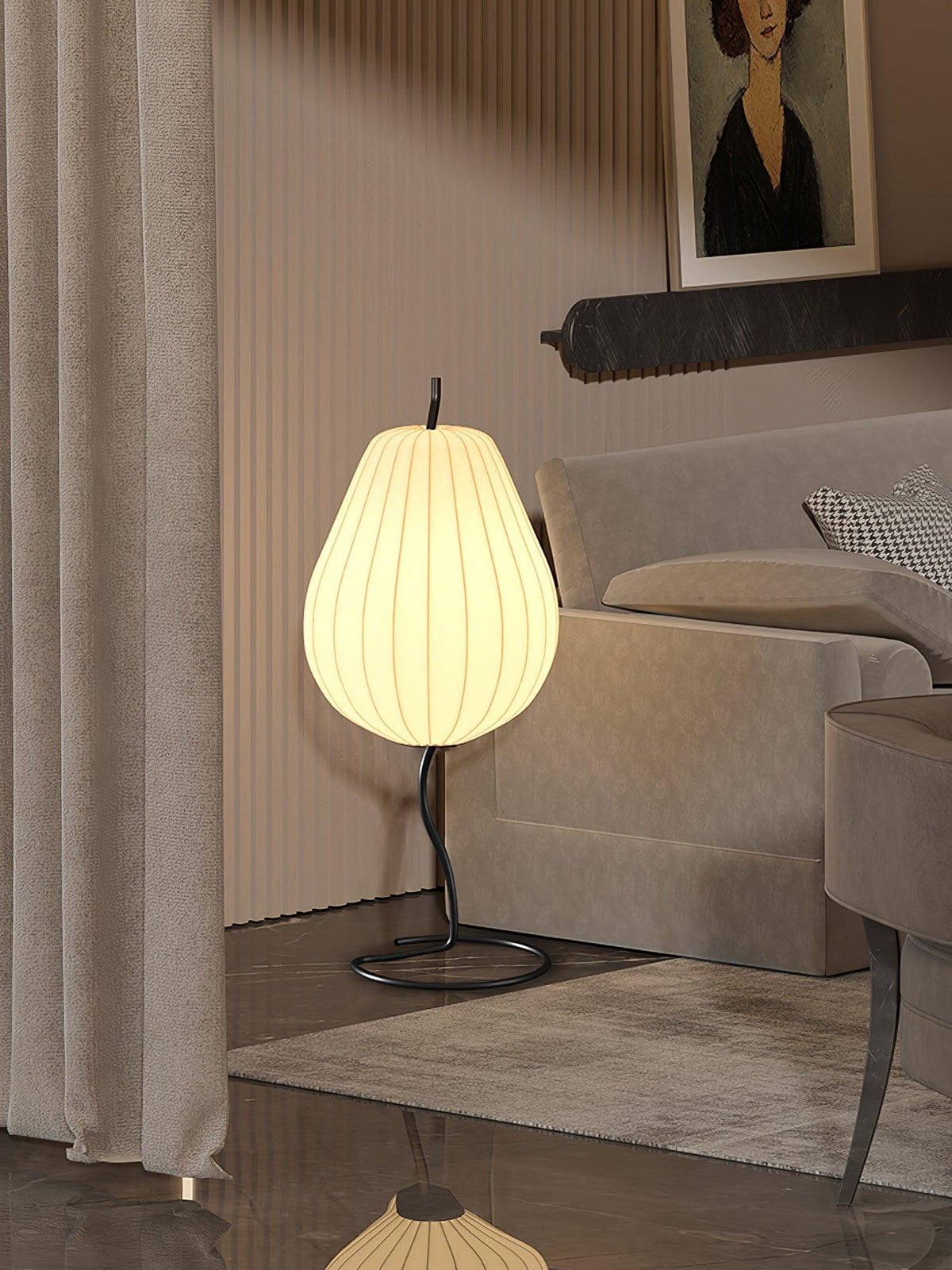 Calerielle minimalistisk pæreformet gulvlampe