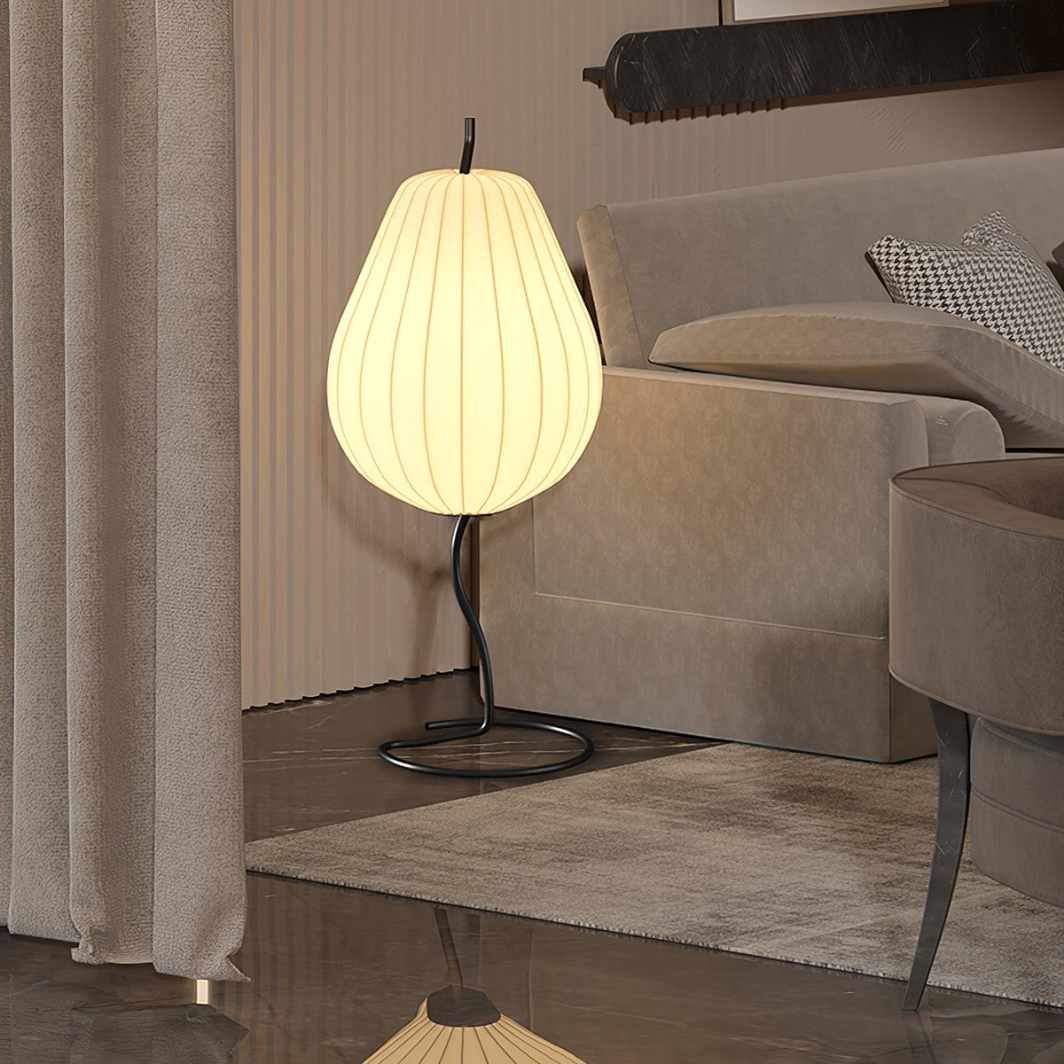 Calerielle minimalistisk pæreformet gulvlampe