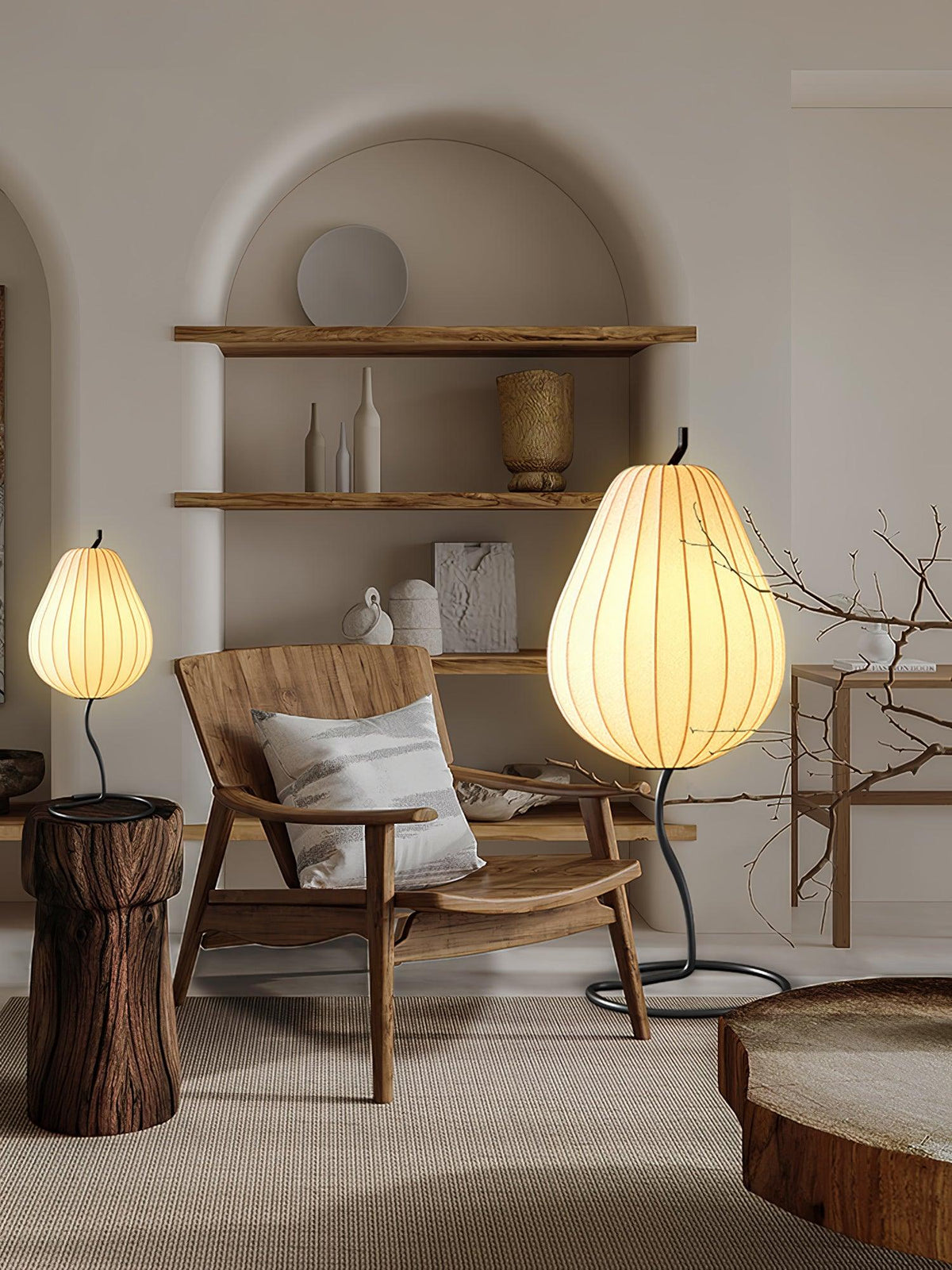 Calerielle minimalistisk pæreformet gulvlampe
