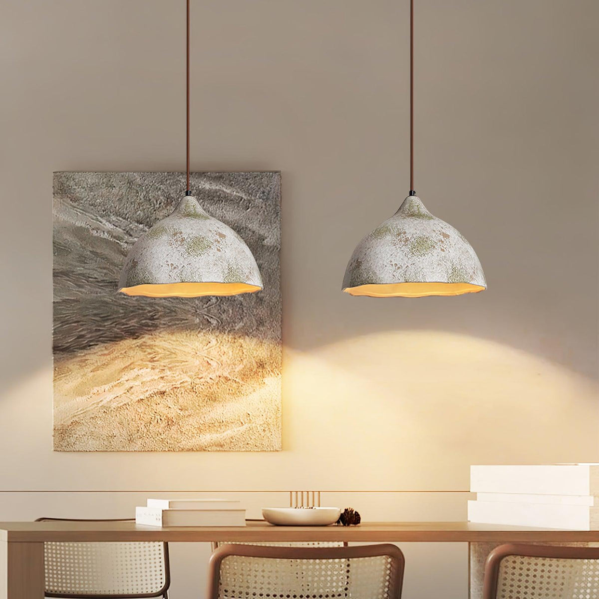 Candeeiro suspenso minimalista de madeira Moss