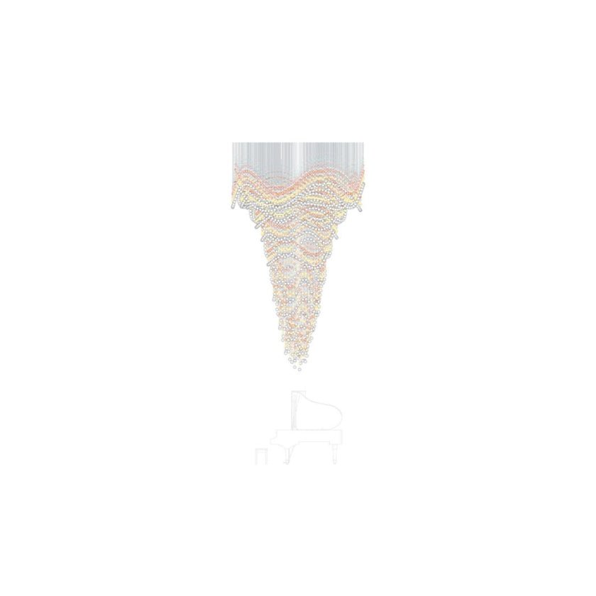 Pearl Veil Couture Cascade -muokattava kattokruunu