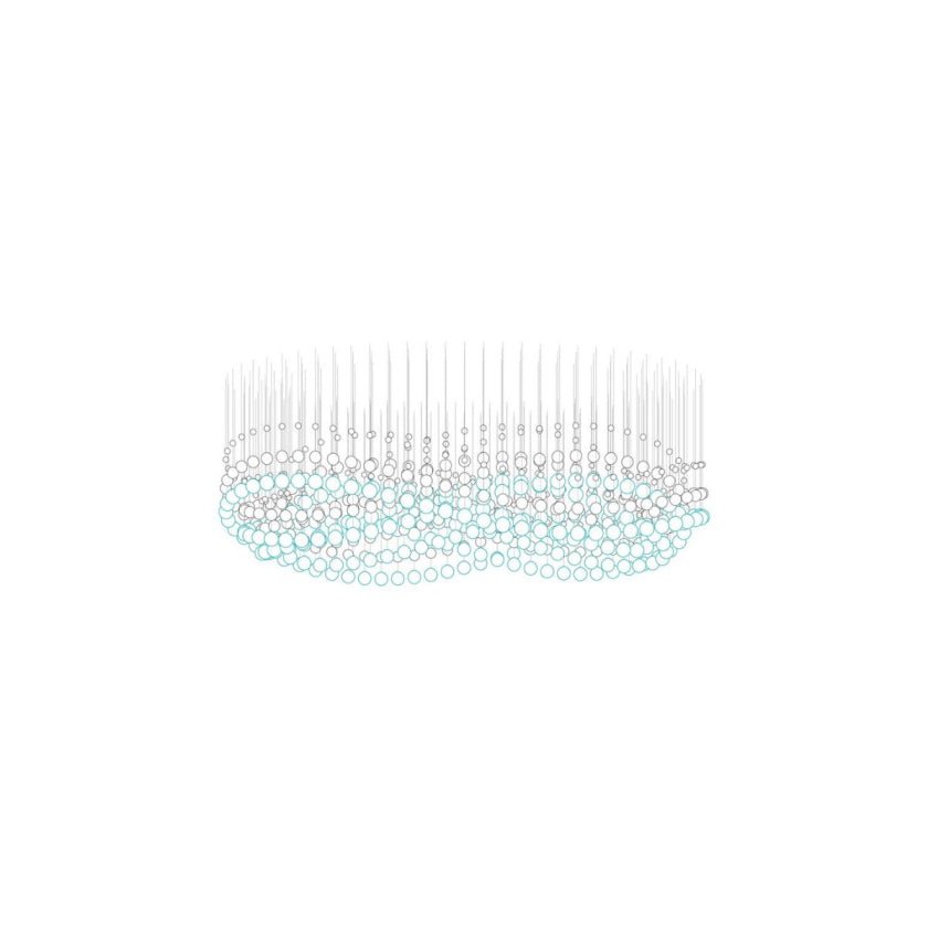 Pearl Veil Couture Cascade specialfremstillet lysekrone