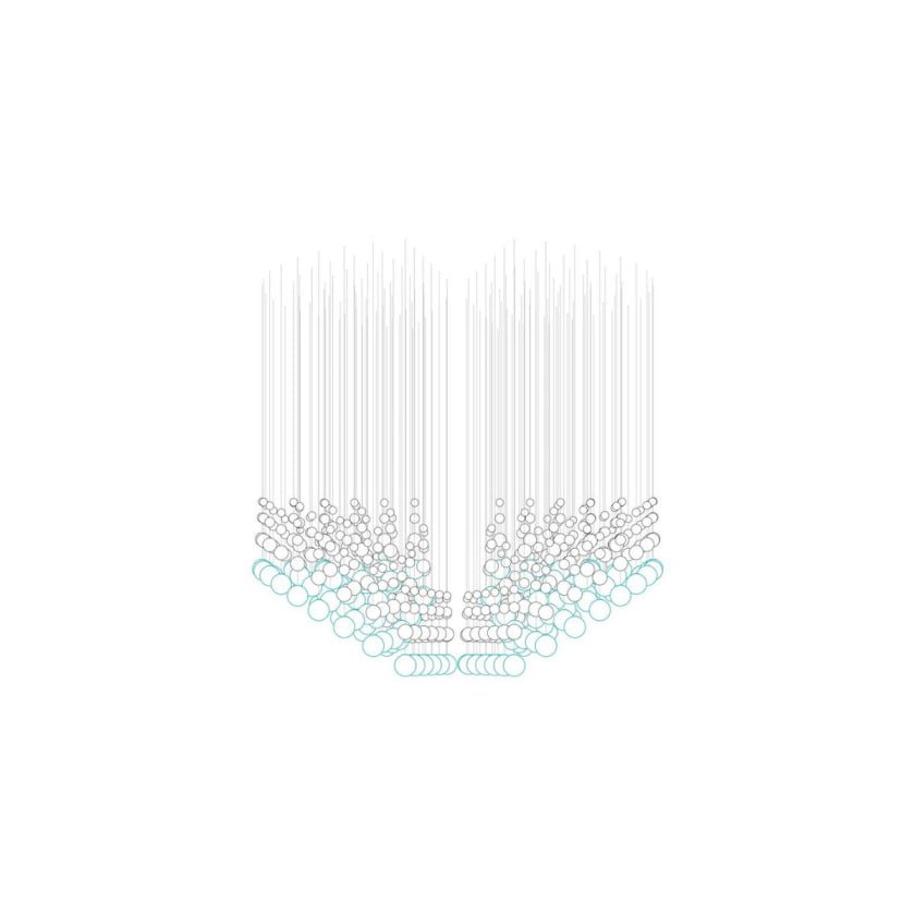 Pearl Veil Couture Cascade -muokattava kattokruunu