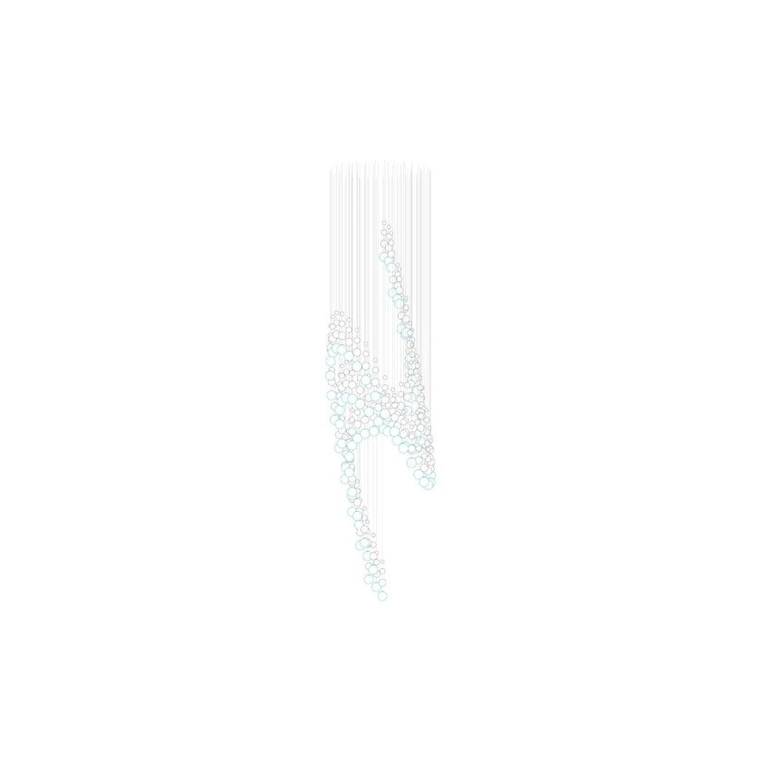 Pearl Veil Couture Cascade -muokattava kattokruunu
