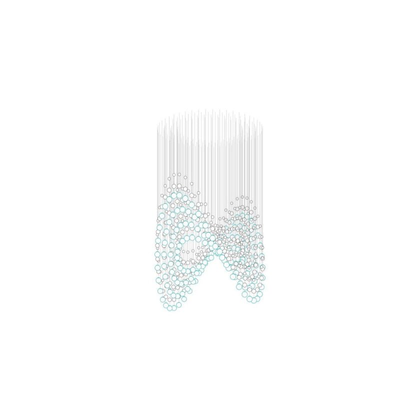 Pearl Veil Couture Cascade -muokattava kattokruunu