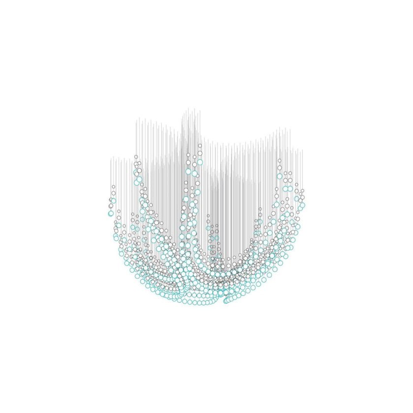 Pearl Veil Couture Cascade -muokattava kattokruunu