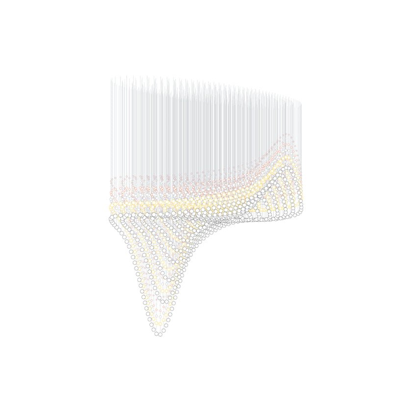 Pearl Veil Couture Cascade -muokattava kattokruunu