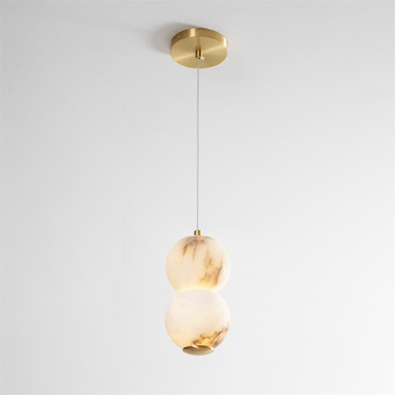 Ritta alabast-pendellampe med 2/3/4 lampehoveder