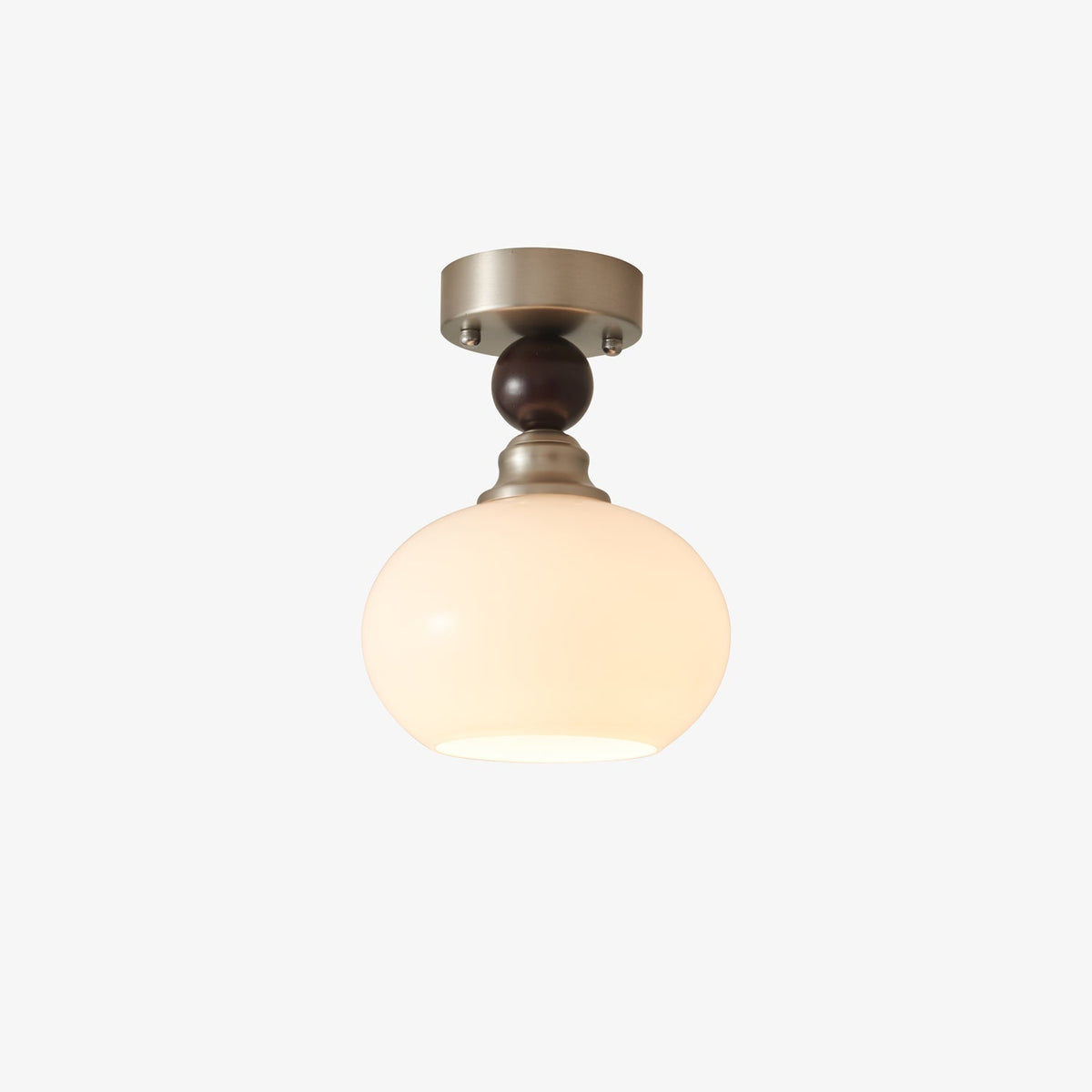 Candeeiro de teto de vidro moderno minimalista em esfera pérola Ivcarila